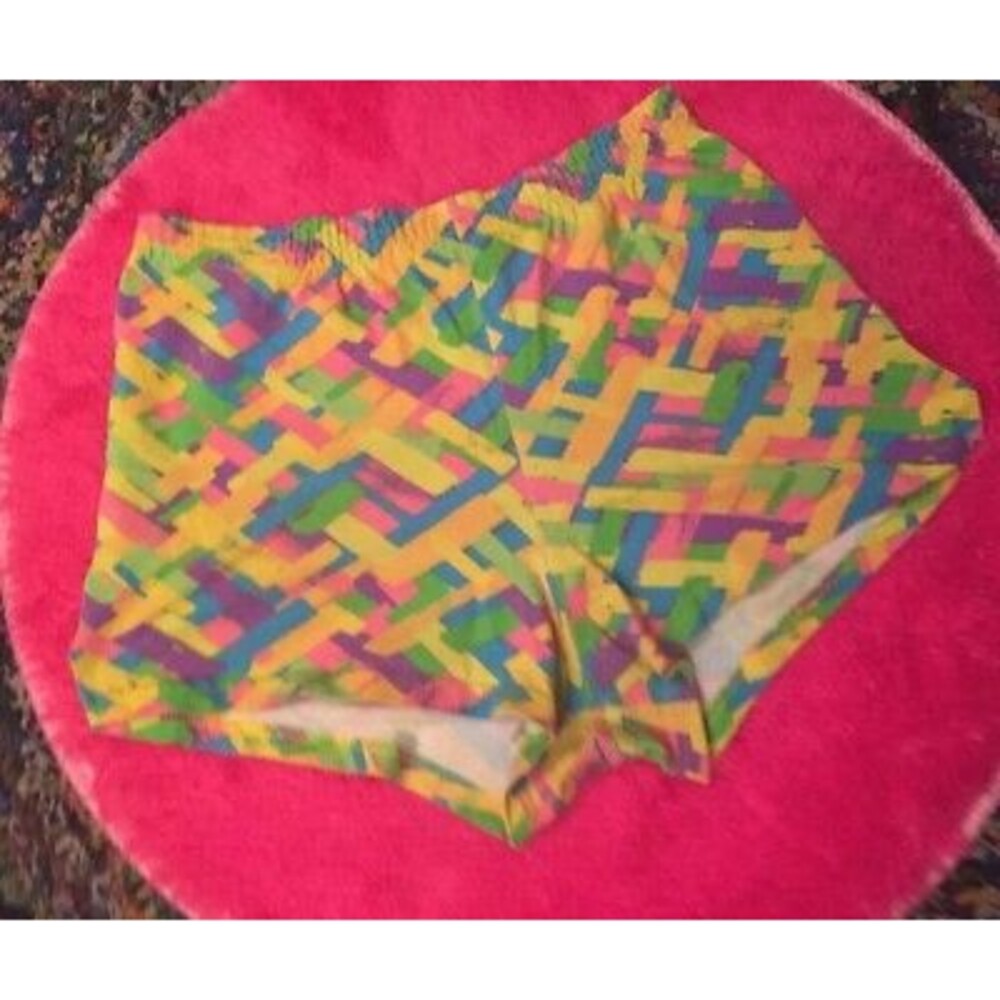 Vintage SOFFE Athletic CHEER shorts Rainbow Size Medium Womens Jrs Y2K